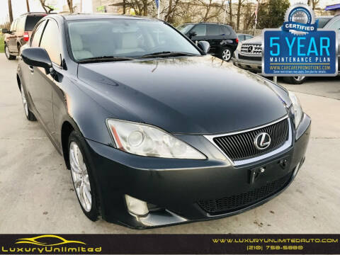 2008 Lexus IS 250 for sale at LUXURY UNLIMITED AUTO SALES in San Antonio TX