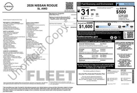2026 Nissan Rogue SL