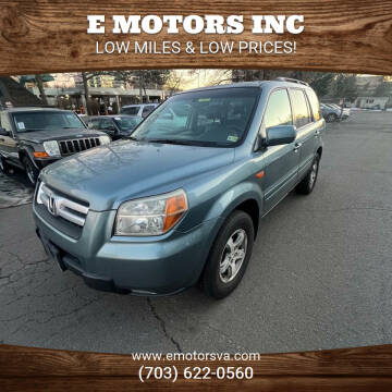 2006 Honda Pilot for sale at E Motors INC in Vienna VA