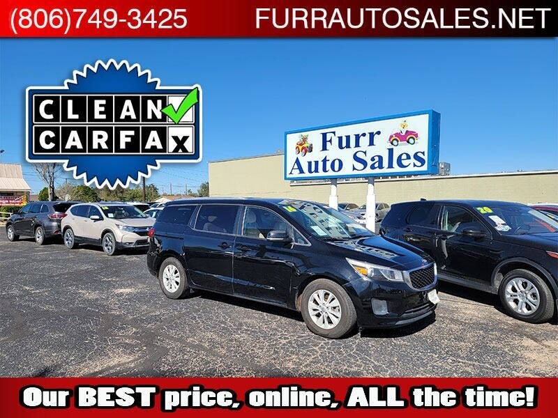 2016 Kia Sedona for sale at FURR AUTO SALES in Lubbock TX