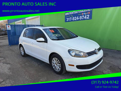 2012 Volkswagen Golf for sale at PRONTO AUTO SALES INC in Indianapolis IN