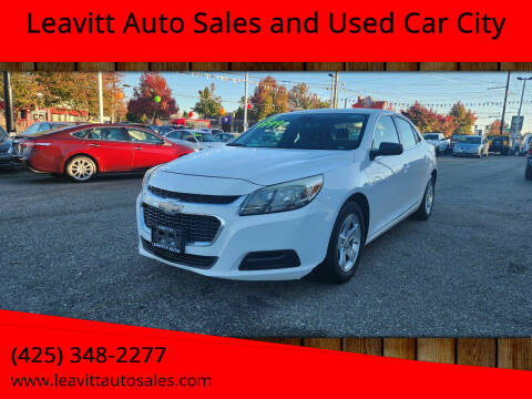 2015 Chevrolet Malibu for sale at Leavitt Auto Sales and Used Car City in Everett WA
