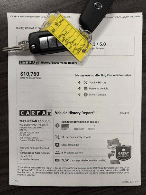 2015 Nissan Rogue S
