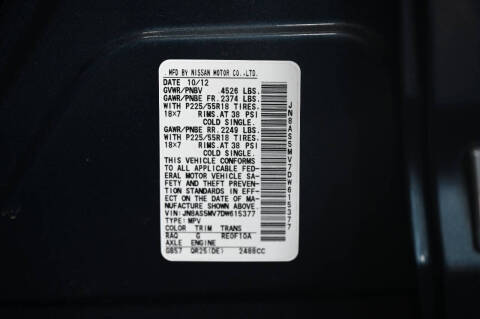 2013 Nissan Rogue SV w/SL Package