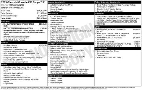 2019 Chevrolet Corvette Z06