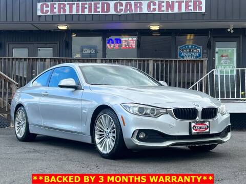 2016 BMW 4 Series for sale at CERTIFIED CAR CENTER in Fairfax VA