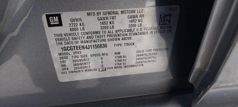 2018 Chevrolet Colorado ZR2