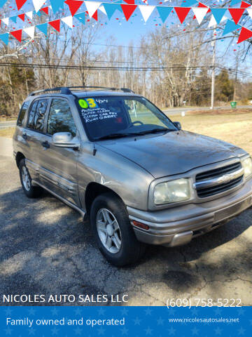 2003 Chevrolet Tracker for sale at NICOLES AUTO SALES LLC in Cream Ridge NJ