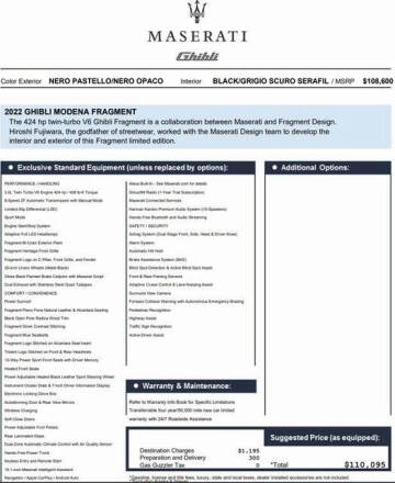 2022 Maserati Ghibli Modena