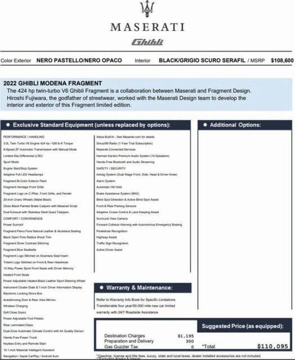2022 Maserati Ghibli Modena