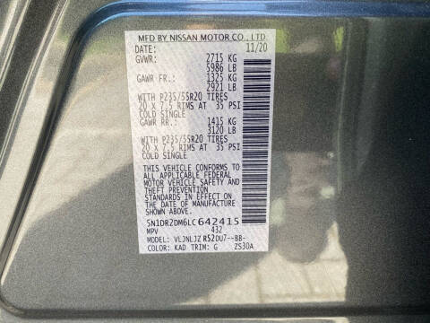 2020 Nissan Pathfinder Platinum