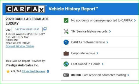 2020 Cadillac Escalade Luxury
