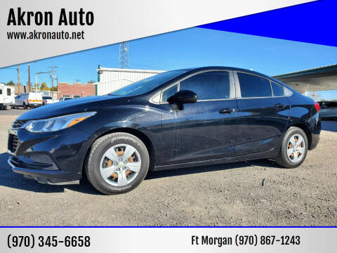 2017 Chevrolet Cruze for sale at Akron Auto - Fort Morgan in Fort Morgan CO
