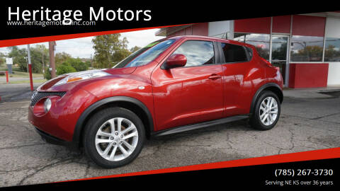 2013 Nissan JUKE for sale at Heritage Motors in Topeka KS