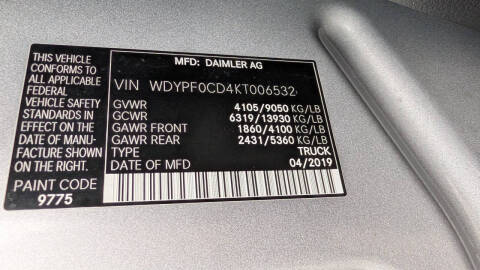 2019 Freightliner Sprinter