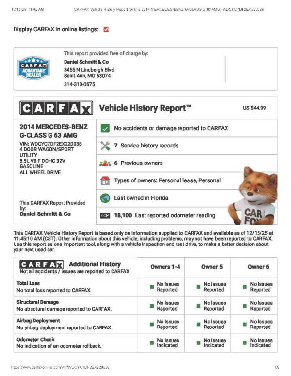 2014 Mercedes-Benz G-Class G 63 AMG