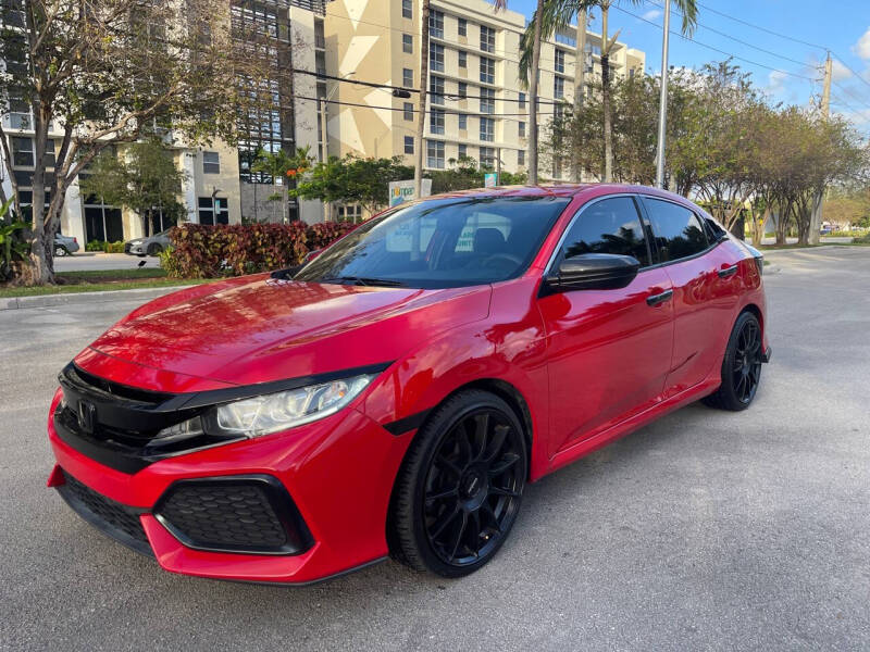 Used 2018 Honda Civic Hatchback LX with VIN SHHFK7H2XJU238622 for sale in Pompano Beach, FL