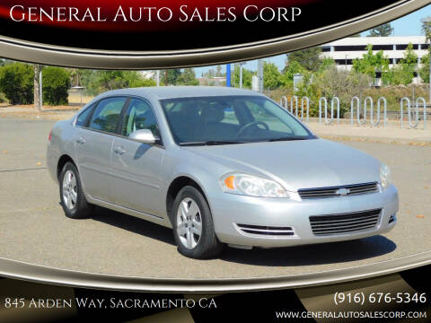 2007 Chevrolet Impala for sale at General Auto Sales Corp in Sacramento CA