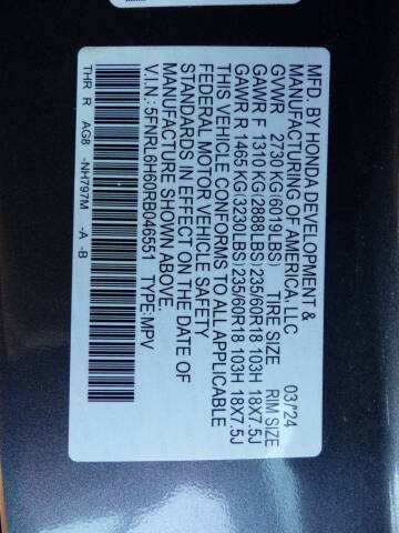 2024 Honda Odyssey EX-L