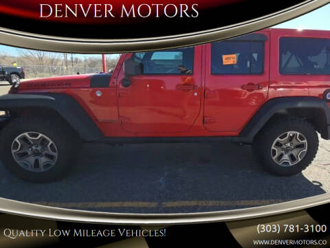 2018 Jeep Wrangler JK Unlimited for sale at DENVER MOTORS in Englewood CO