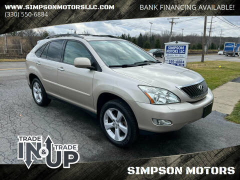 2008 Lexus RX 350 for sale at SIMPSON MOTORS in Youngstown OH