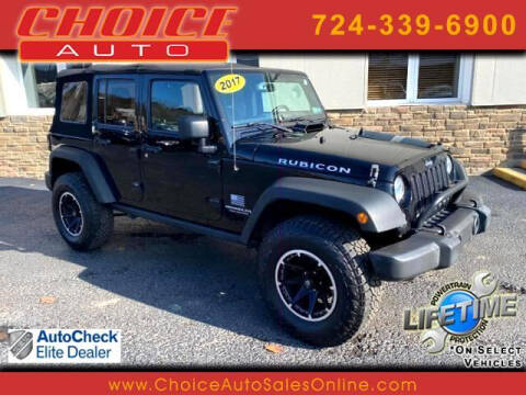 2017 Jeep Wrangler Unlimited for sale at CHOICE AUTO SALES in Murrysville PA