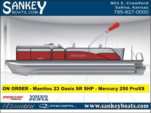 2022 Manitou 23 Oasis SR SHP for sale at SankeyBoats.com in Salina KS