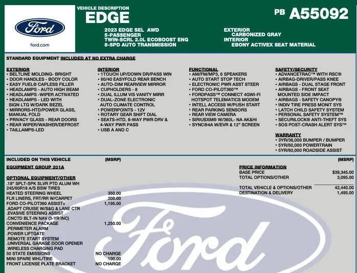 2023 Ford Edge SEL