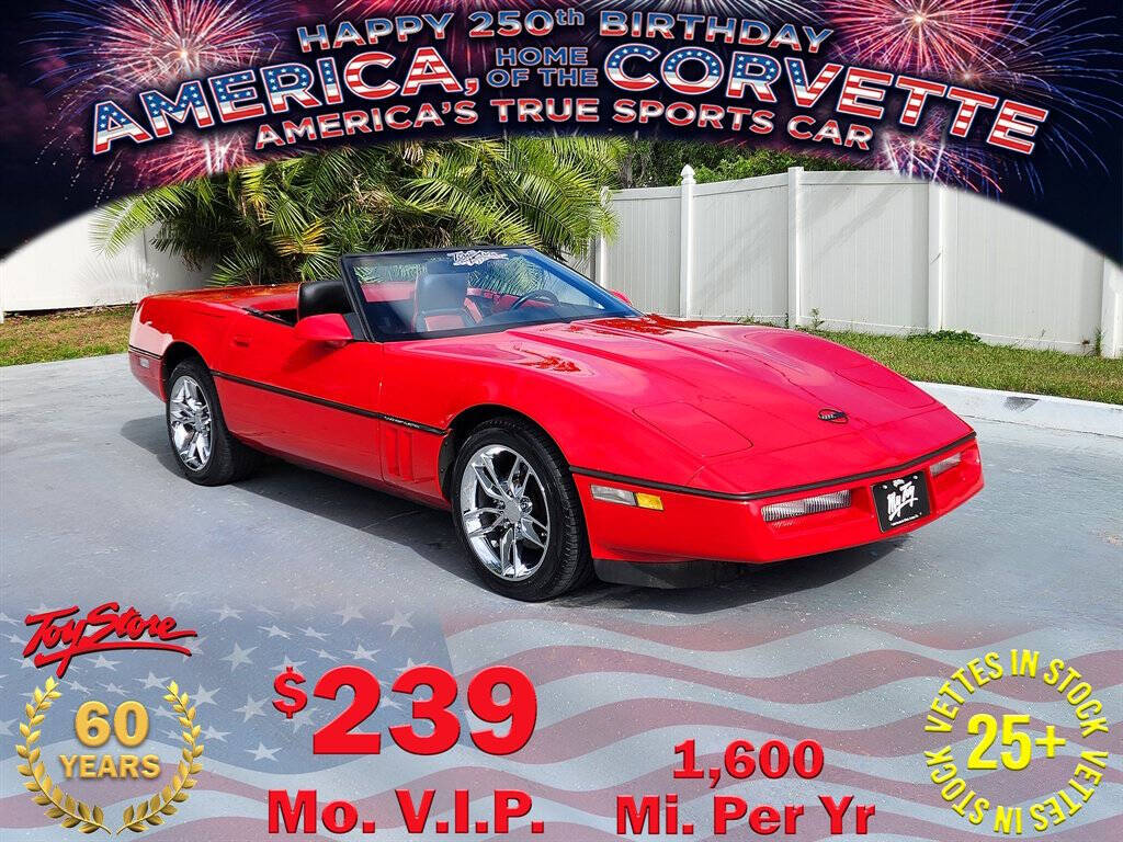 Torch Red 1990 Chevrolet Corvette Base Convertible 2dr Convertible 1