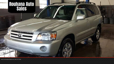 2006 Toyota Highlander for sale at Rouhana Auto Sales in Norwood MA