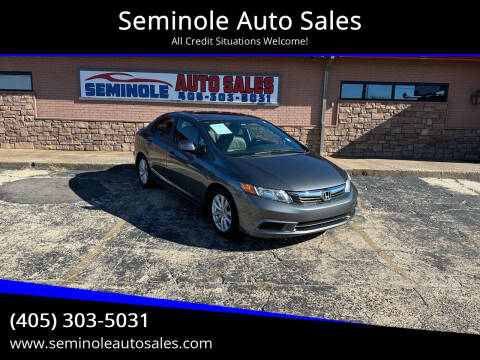 2012 Honda Civic for sale at Seminole Auto Sales in Seminole OK