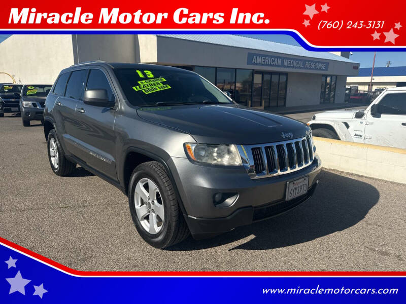 2013 Jeep Grand Cherokee for sale at Miracle Motor Cars Inc. in Victorville CA