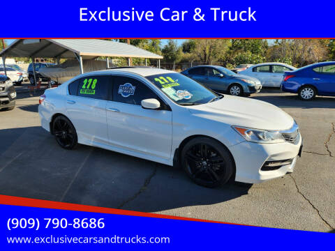 2016 Honda Accord for sale at Exclusive Car & Truck in Yucaipa CA