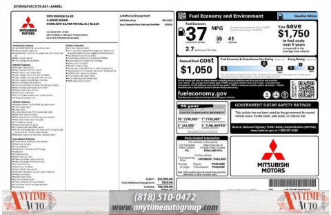 2019 Mitsubishi Mirage G4