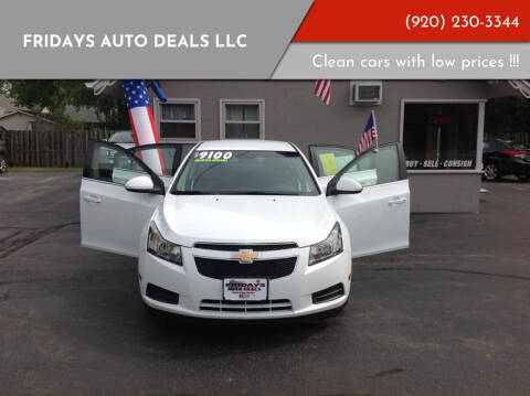 2012 Chevrolet Cruze for sale at Fridays Auto Deals LLC in Oshkosh WI