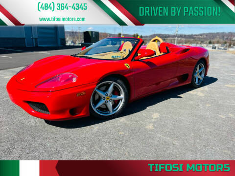 2001 Ferrari 360 Spider for sale at Tifosi Motors in Downingtown PA