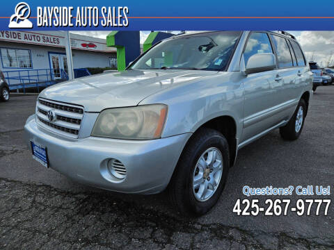 2003 Toyota Highlander for sale at BAYSIDE AUTO SALES in Everett WA