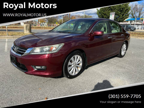 2013 Honda Accord for sale at Royal Motors in Hyattsville MD