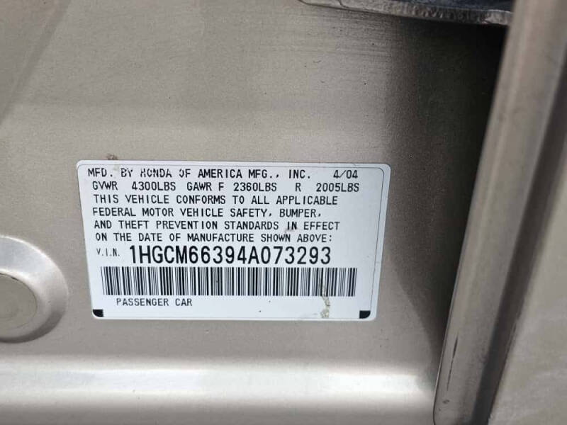 2004 Honda Accord LX V-6