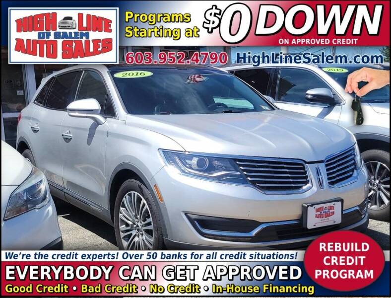 2016 Lincoln MKX for sale at High Line Auto Sales of Salem in Salem NH