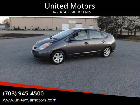 2009 Toyota Prius for sale at United Motors in Fredericksburg VA