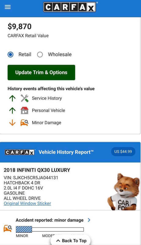 2018 Infiniti QX30 Luxury