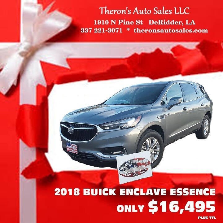 2018 Buick Enclave for sale at Theron's Auto Sales, LLC in Deridder, LA