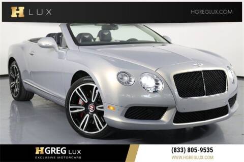 2014 Bentley Continental for sale at HGREG LUX EXCLUSIVE MOTORCARS in Pompano Beach FL