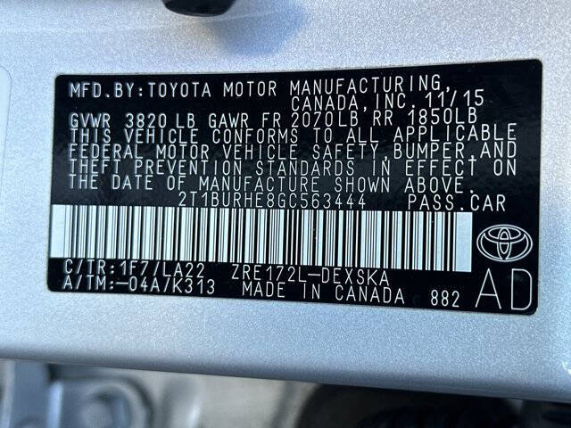 2016 Toyota Corolla S