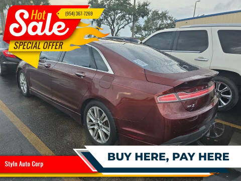 2015 Lincoln MKZ for sale at Styln Auto Corp in West Park FL