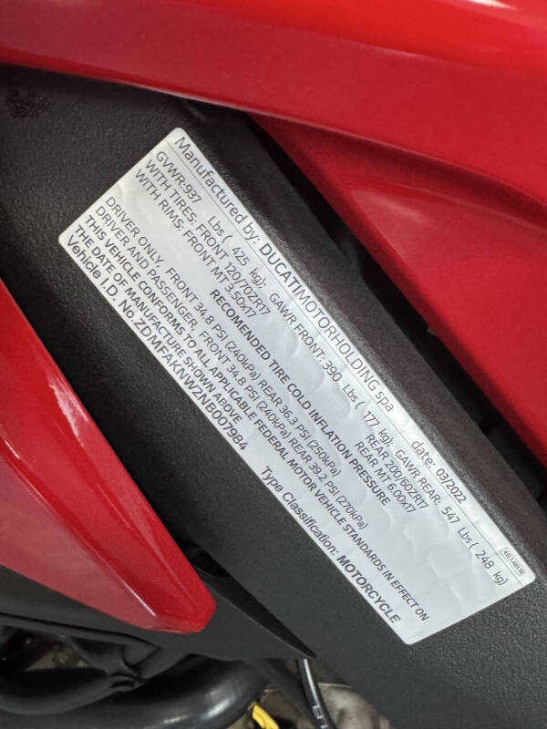 2022 Ducati Street fighter  V4S