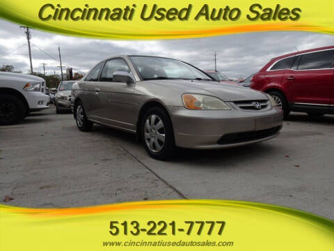 2002 Honda Civic for sale at Cincinnati Used Auto Sales in Cincinnati OH