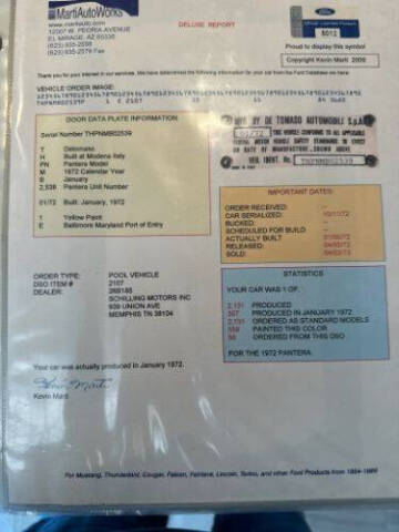 1972 De Tomaso Pantera