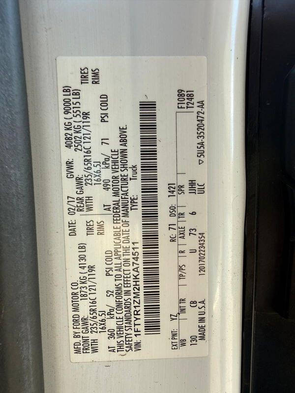 2017 Ford Transit 250